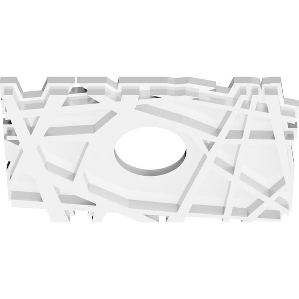 Novo Architectural Grade PVC Contemporary Ceiling Medallion, 12W X 8H X 3ID X 4 1/4C X 1P